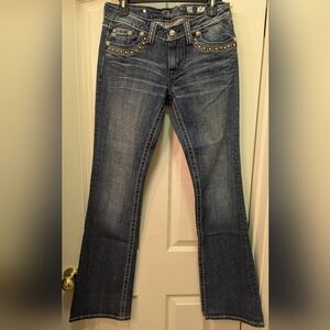 Women's Miss Me Bootcut Jeans with Embellished Pockets